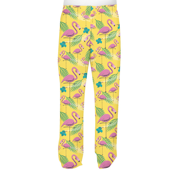 Pink Flamingo Men's Pjs Back - on model