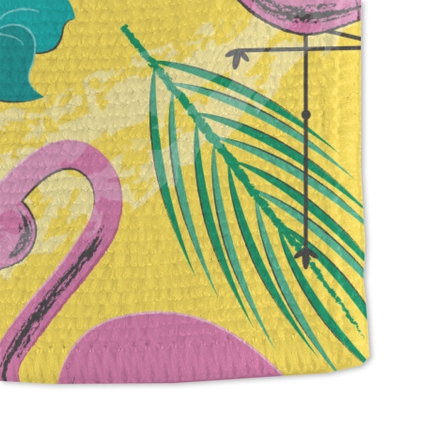 Pink Flamingo Microfiber Dish Towel - DETAIL