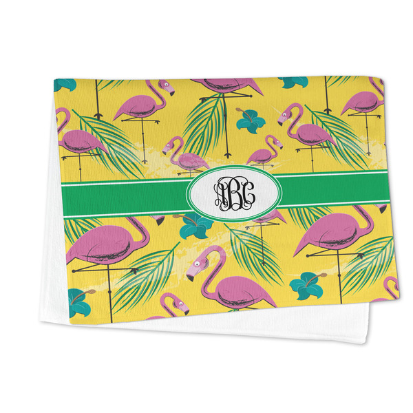 Pink Flamingo Microfiber Dish Towel - FOLDED HALF