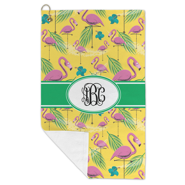 Pink Flamingo Microfiber Golf Towels - FOLD