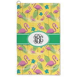 Pink Flamingo Microfiber Golf Towel - Large (Personalized)