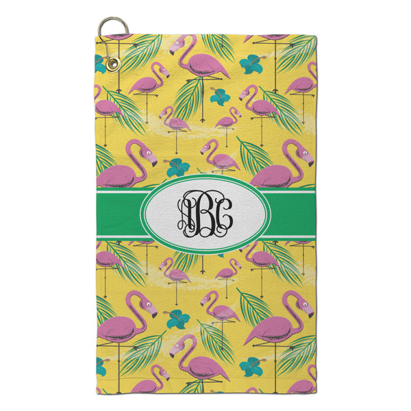 Custom Pink Flamingo Microfiber Golf Towel - Small (Personalized)