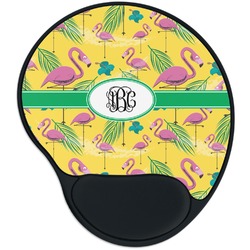 Pink Flamingo Mouse Pad with Wrist Support