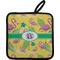 Pink Flamingo Pot Holder w/ Monogram