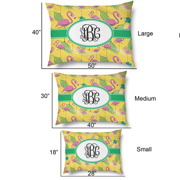 Pink Flamingo Outdoor Dog Beds - SIZE CHART