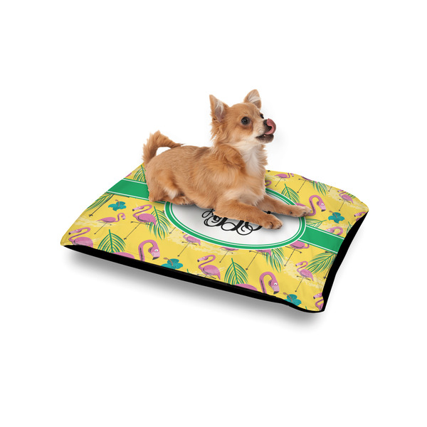 Pink Flamingo Outdoor Dog Beds - Small - IN CONTEXT