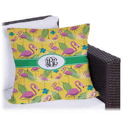 Pink Flamingo Outdoor Pillow - 20" (Personalized)