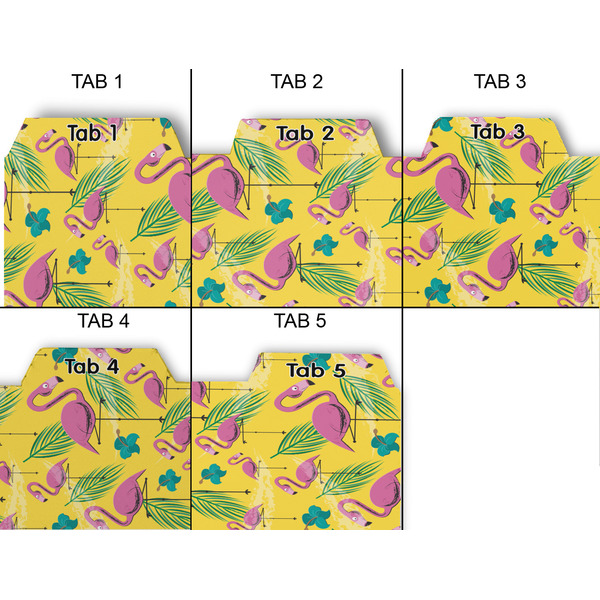 Pink Flamingo Page Dividers - Set of 5 - Approval