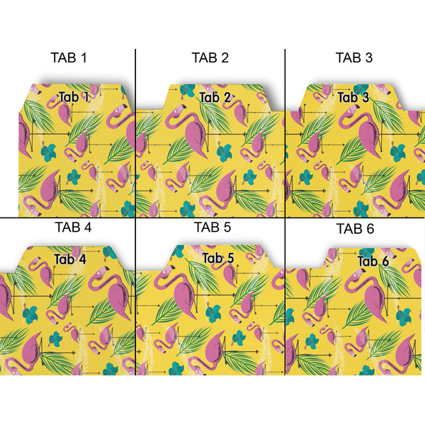 Pink Flamingo Page Dividers - Set of 6 - Approval