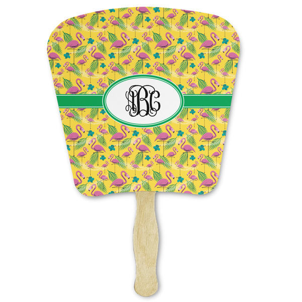 Custom Pink Flamingo Paper Fan (Personalized)