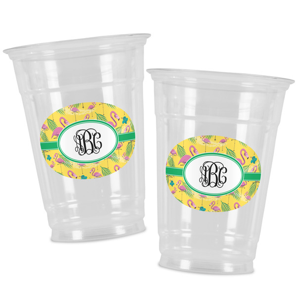 Pink Flamingo Party Cups - 16oz - Alt View