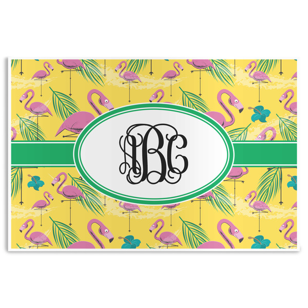Custom Pink Flamingo Disposable Paper Placemats (Personalized)