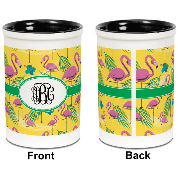 Pink Flamingo Pencil Holder - Black - approval