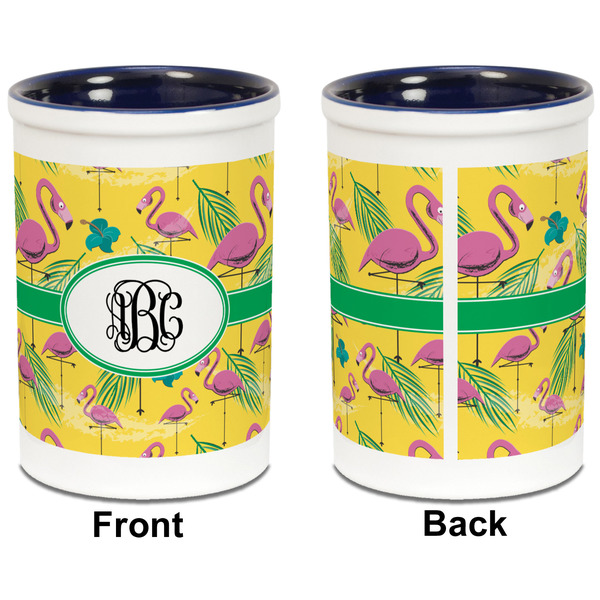 Pink Flamingo Pencil Holder - Blue - approval