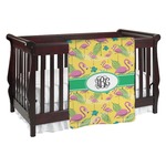 Pink Flamingo Baby Blanket (Double Sided) (Personalized)