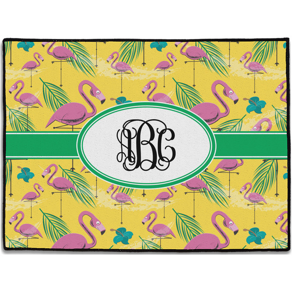 Custom Pink Flamingo Door Mat - 24"x18" (Personalized)
