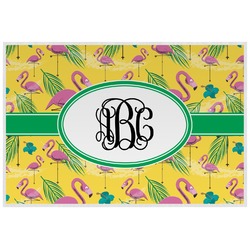 Pink Flamingo Laminated Placemat w/ Monogram