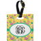 Pink Flamingo Personalized Square Luggage Tag