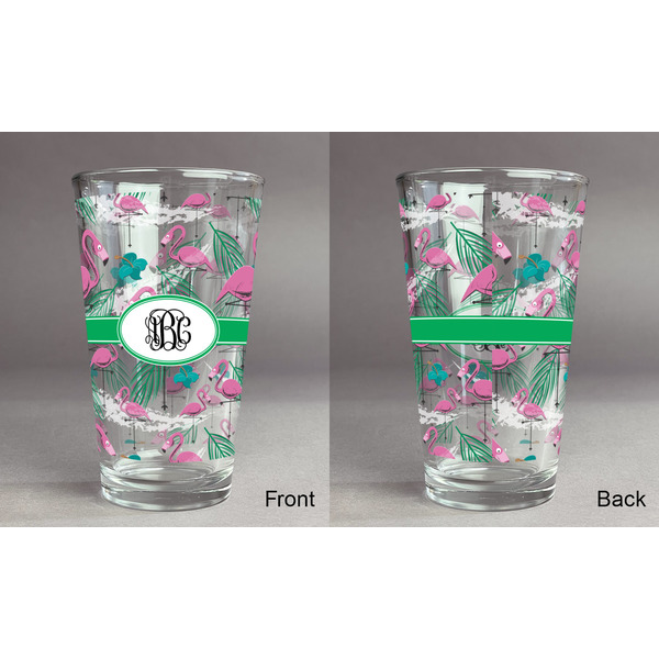 Pink Flamingo Pint Glass - Full Fill w Transparency - Approval