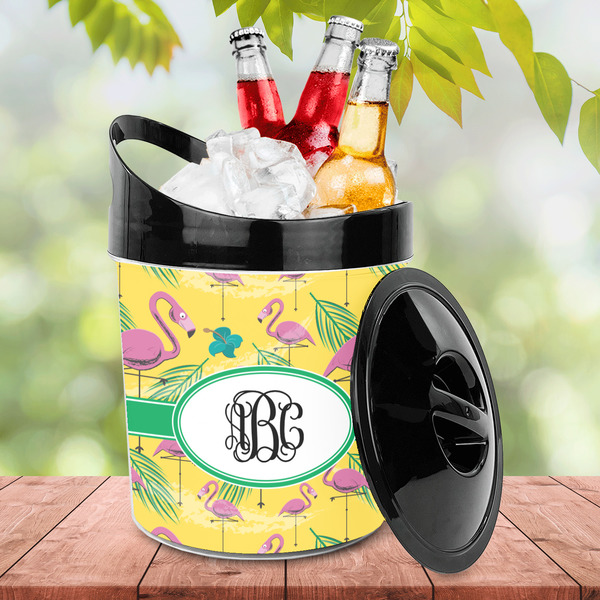 Pink Flamingo Plastic Ice Bucket - LIFESTYLE