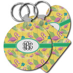 Pink Flamingo Plastic Keychain (Personalized)