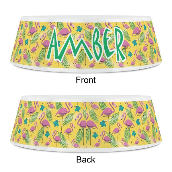 Pink Flamingo Plastic Pet Bowls - Small - APPROVAL