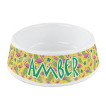 Pink Flamingo Plastic Dog Bowl - Small (Personalized)