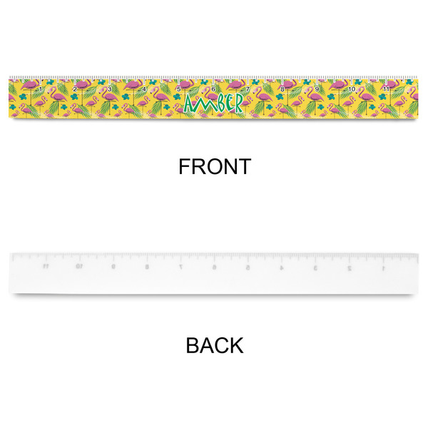 Pink Flamingo Plastic Ruler - 12" - APPROVAL