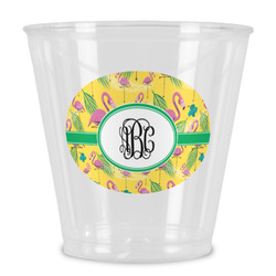 Pink Flamingo Plastic Shot Glass (Personalized)