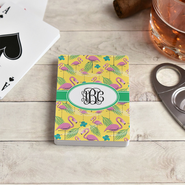 Pink Flamingo Playing Cards - In Context