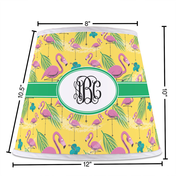 Pink Flamingo Poly Film Empire Lampshade - Dimensions