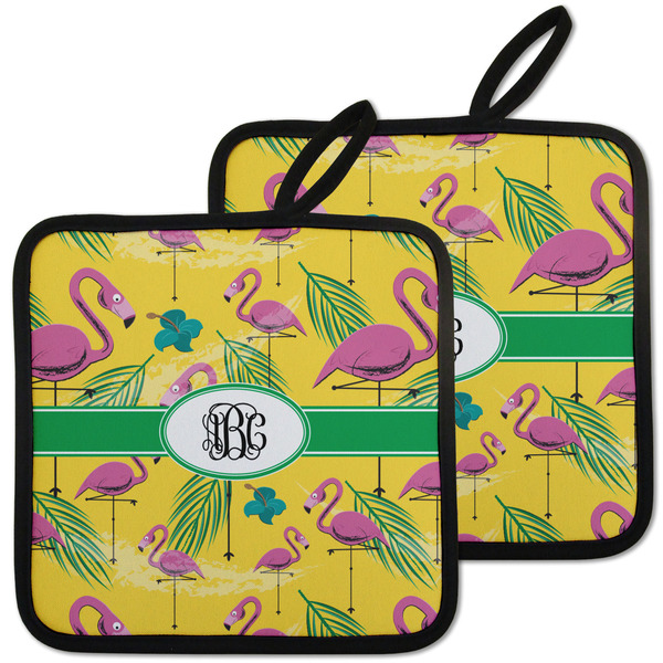 Pink Flamingo Pot Holders - Set of 2 MAIN