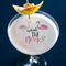 Pink Flamingo Printed Drink Topper - XLarge - In Context