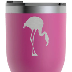 Pink Flamingo RTIC Tumbler - Magenta - Laser Engraved - Double-Sided (Personalized)