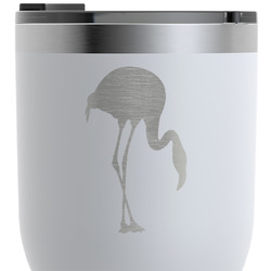 Pink Flamingo RTIC Tumbler - White - Engraved Front & Back (Personalized)