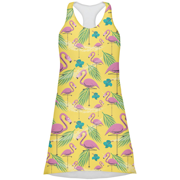 Custom Pink Flamingo Racerback Dress - X Small