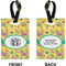 Pink Flamingo Rectangle Luggage Tag (Front + Back)