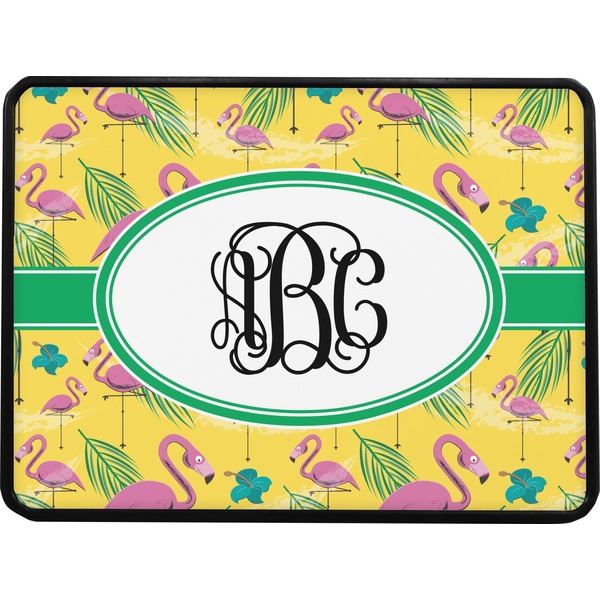 Pink Flamingo Rectangular Trailer Hitch Cover (Personalized)