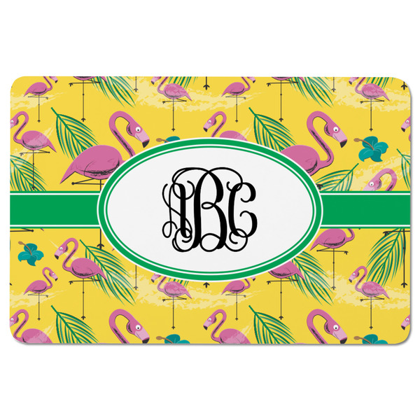 Pink Flamingo Rectangular Fridge Magnet - FRONT
