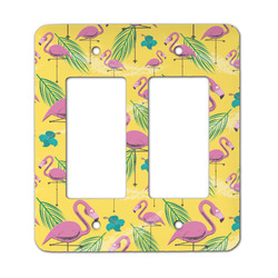 Pink Flamingo Rocker Style Light Switch Cover - Two Switch