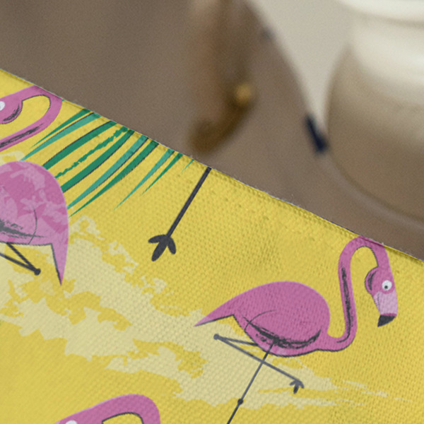 Pink Flamingo Large Rope Tote - Close Up View