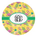 Pink Flamingo Round Decal (Personalized)