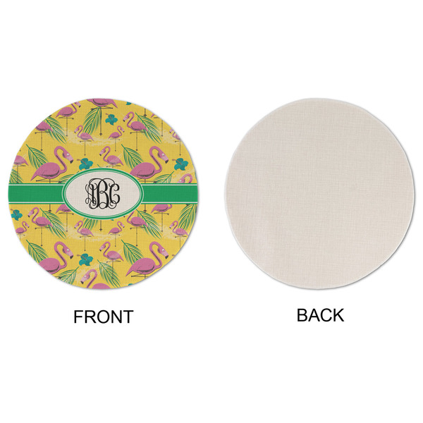 Pink Flamingo Round Linen Placemats - APPROVAL (single sided)