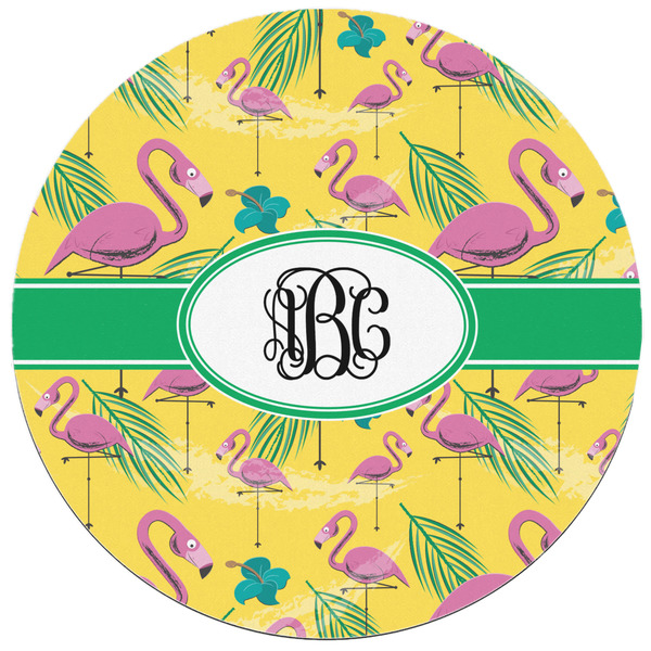 Pink Flamingo Round Mousepad - APPROVAL