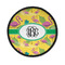 Pink Flamingo Iron On Round Patch w/ Monogram