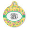 Pink Flamingo Round Pet ID Tag - Large - Front