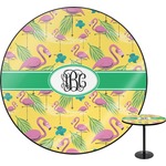 Pink Flamingo Round Table - 24" (Personalized)