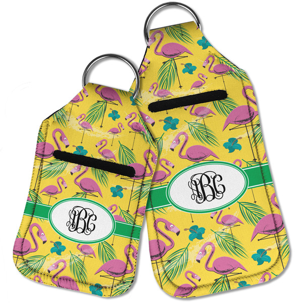 Pink Flamingo Sanitizer Holder Keychain - Parent Main