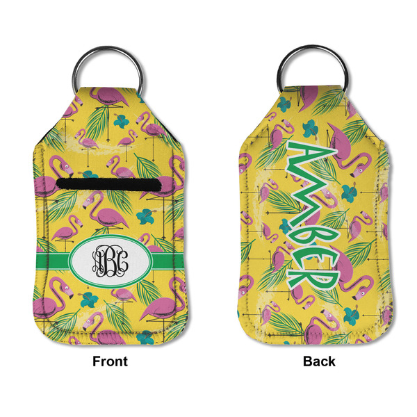 Pink Flamingo Sanitizer Holder Keychain - Small APPROVAL (Flat)