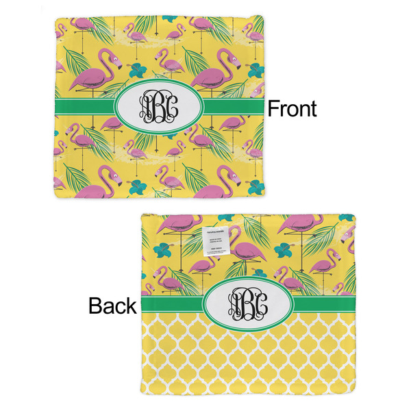 Pink Flamingo Security Blanket - Front & Back View
